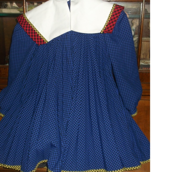 Youngsport Blue Check Girls Dress Size 5 - Picture 3 of 5